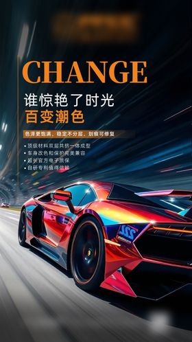 汽车改色膜海报