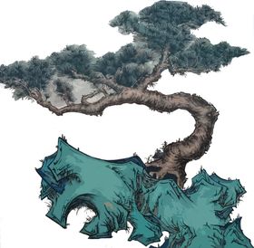 水墨中国风迎客松