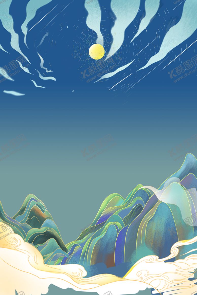 编号：16245510251559571671【酷图网】源文件下载-国潮插画背景