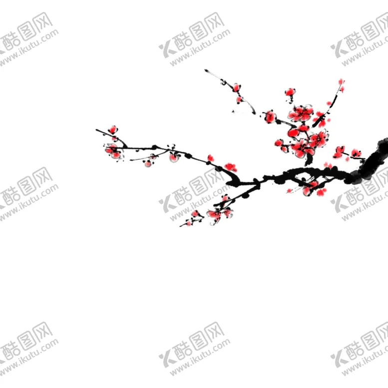 编号：43549704210110146025【酷图网】源文件下载-国画梅花