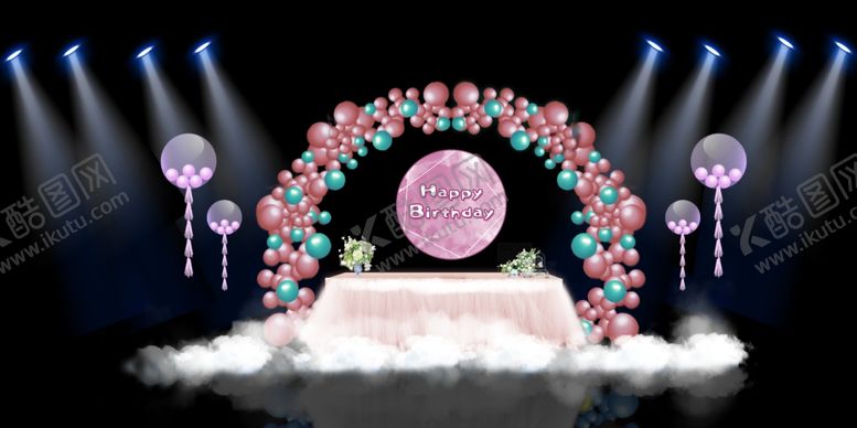 编号：60339806172229563114【酷图网】源文件下载-水彩风生日背景设计