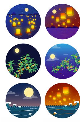 中秋节矢量元素合集