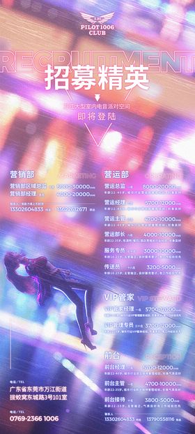 酒吧招聘海报