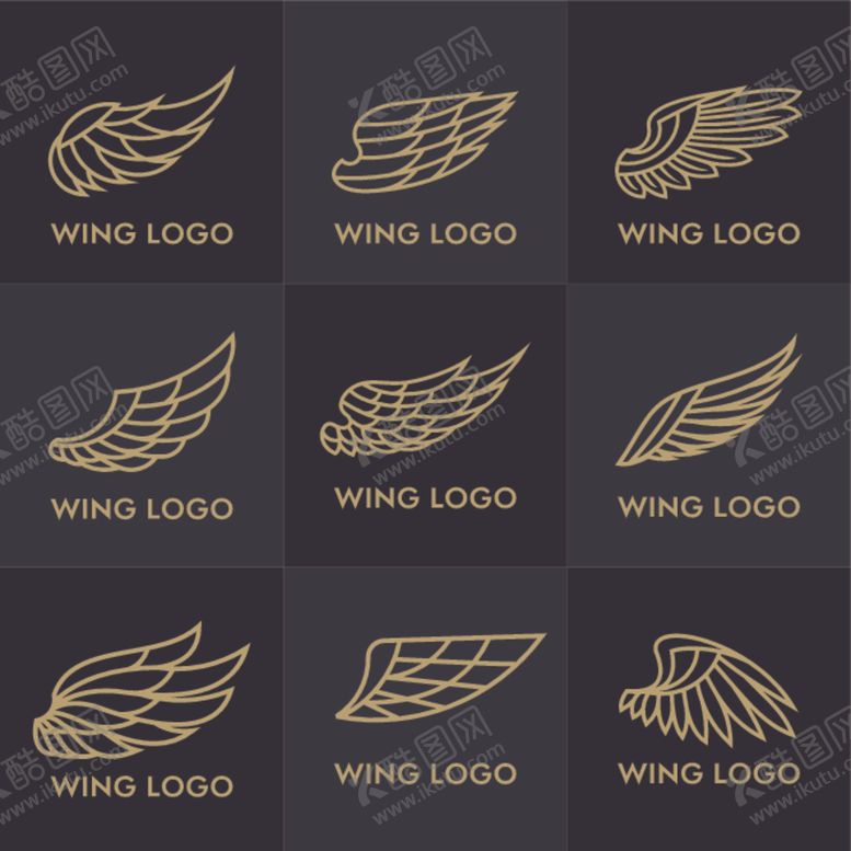 编号：20484407041003466630【酷图网】源文件下载-翅膀logo