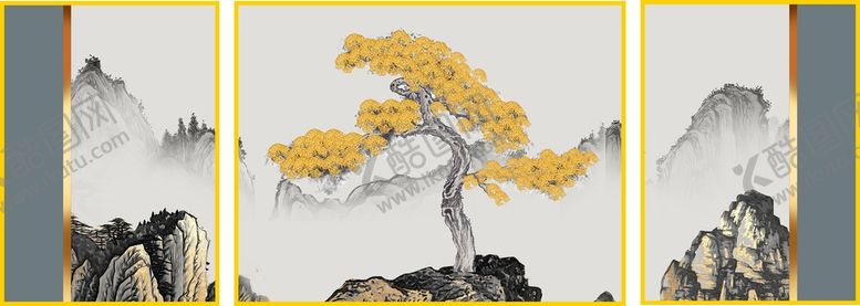 编号：31572910222238071155【酷图网】源文件下载-三联装饰画