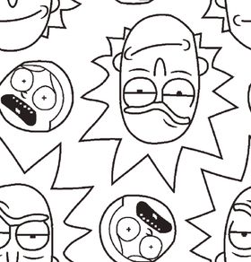 瑞克和莫蒂卡通头像图案