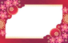 新年背景中国古风节日花纹