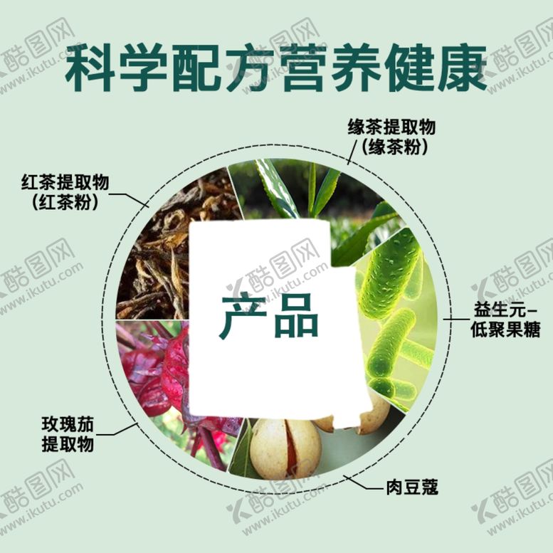 编号：50435901252130137460【酷图网】源文件下载-圆形扇形分割产品成分含量介绍