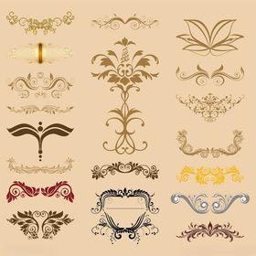 多样复古装饰花纹图案