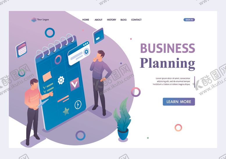 编号：24883809251410473194【酷图网】源文件下载-2.5d商务团队计划