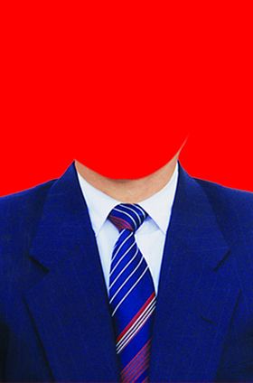 男士西装证件照模板