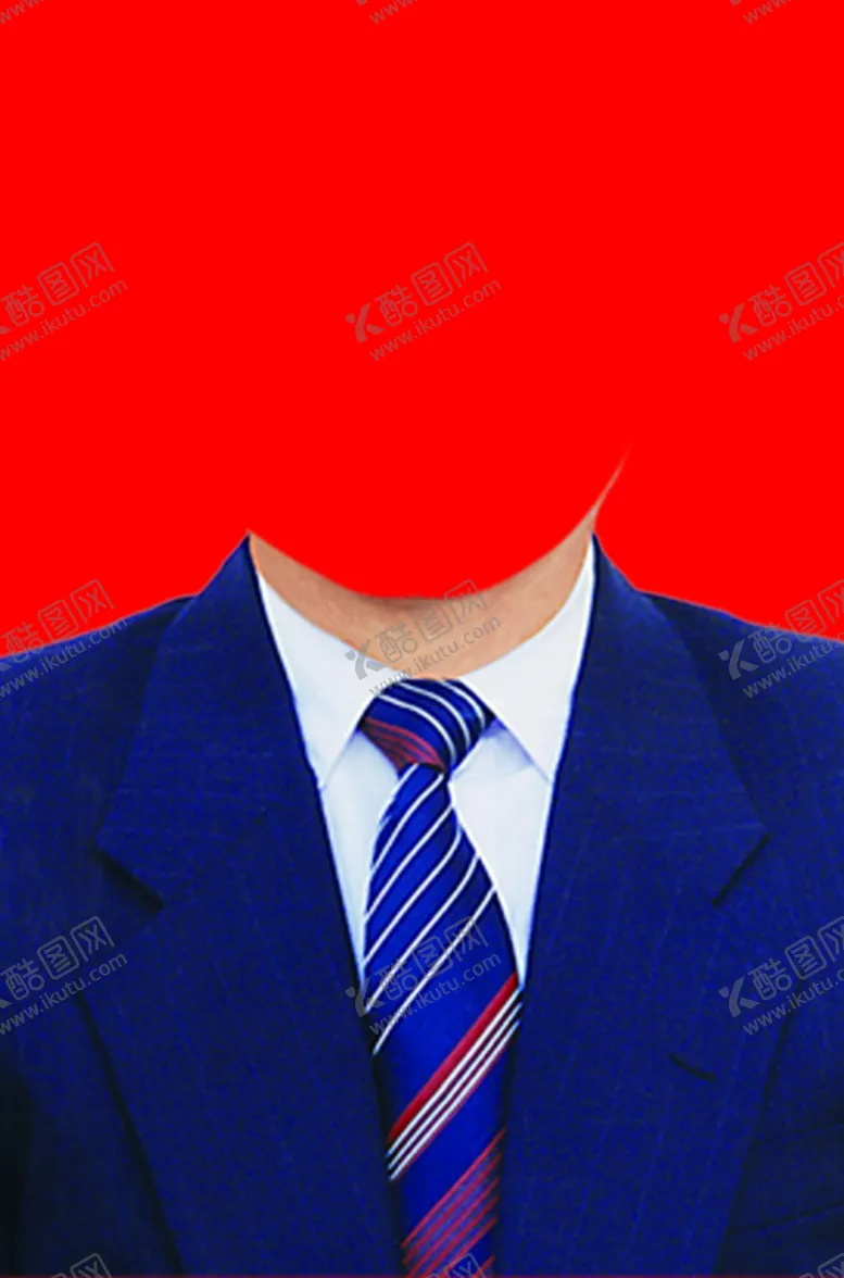 编号：79932205010124148151【酷图网】源文件下载-男士西装证件照模板