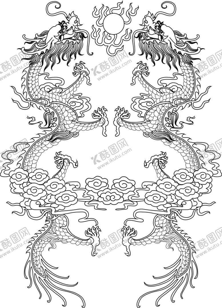 编号：26284701050339026246【酷图网】源文件下载-二龙戏珠