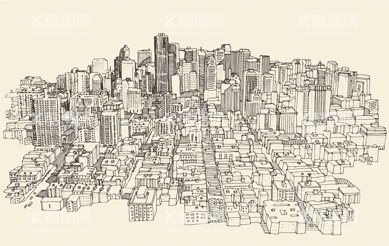 编号：38312811142042372695【酷图网】源文件下载-城建线描插画