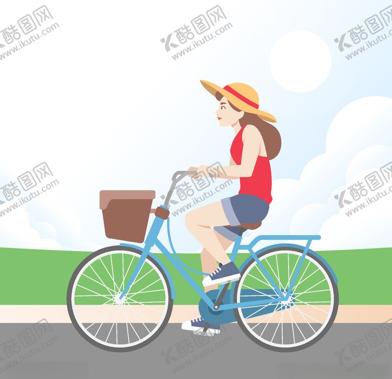 编号：85296304221431141062【酷图网】源文件下载-骑自行车