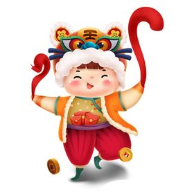 虎年卡通形象2022春联