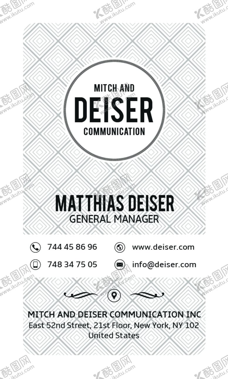 编号：92869809241647308433【酷图网】源文件下载-时尚名片