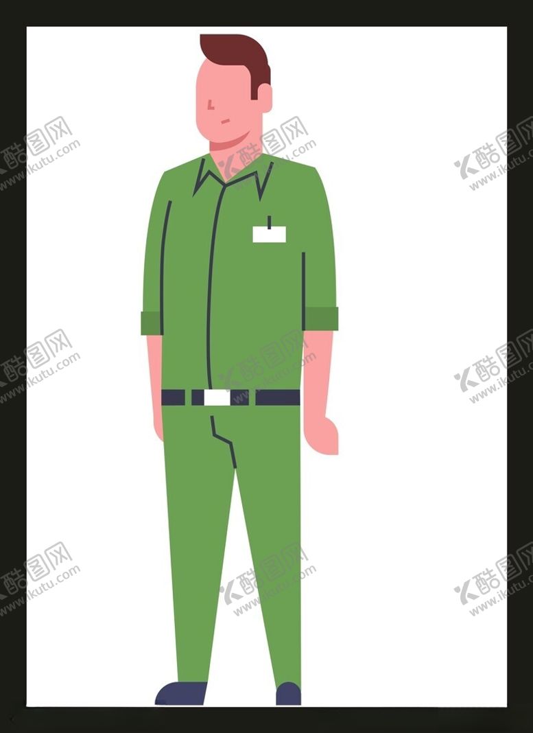 编号：69072102222048324092【酷图网】源文件下载-手绘服务人员