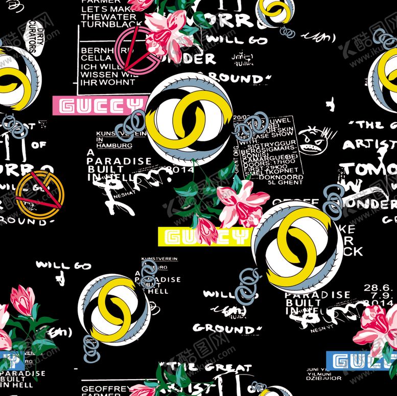 编号：21384611010337514272【酷图网】源文件下载-大牌字母花