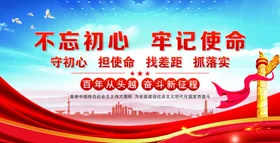 党建展板背景文化不忘初心政文化宣传栏