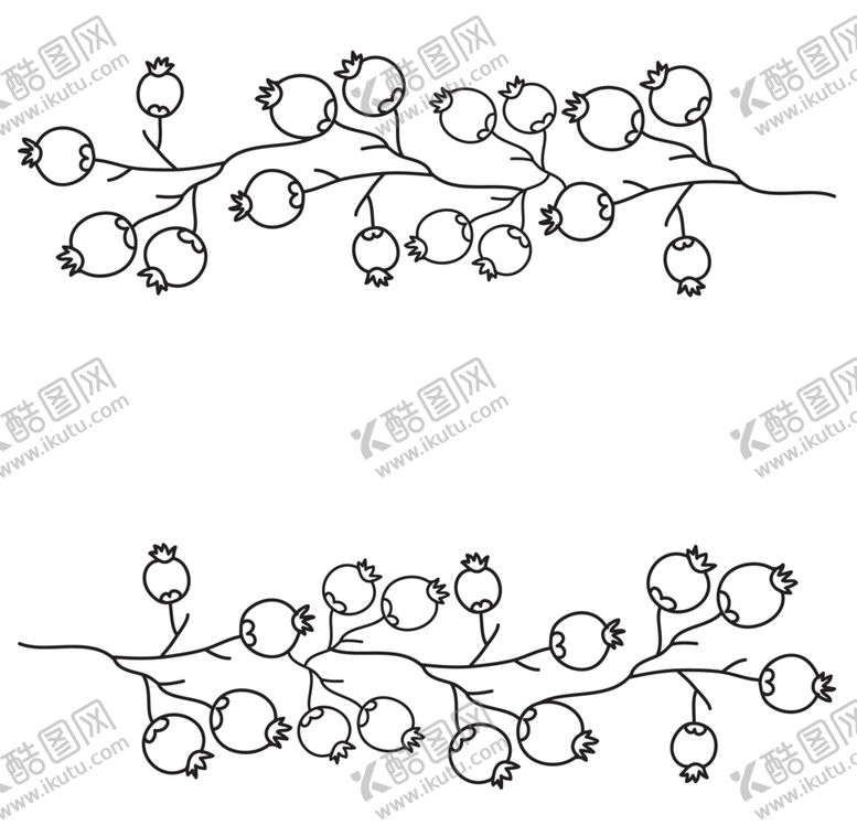 编号：49967007082034191211【酷图网】源文件下载-黑白手绘植物