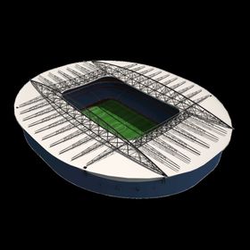 C4D足球场场馆模型