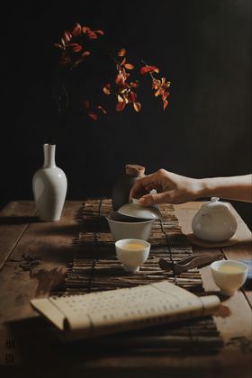 茶道海报功夫茶龙井茶