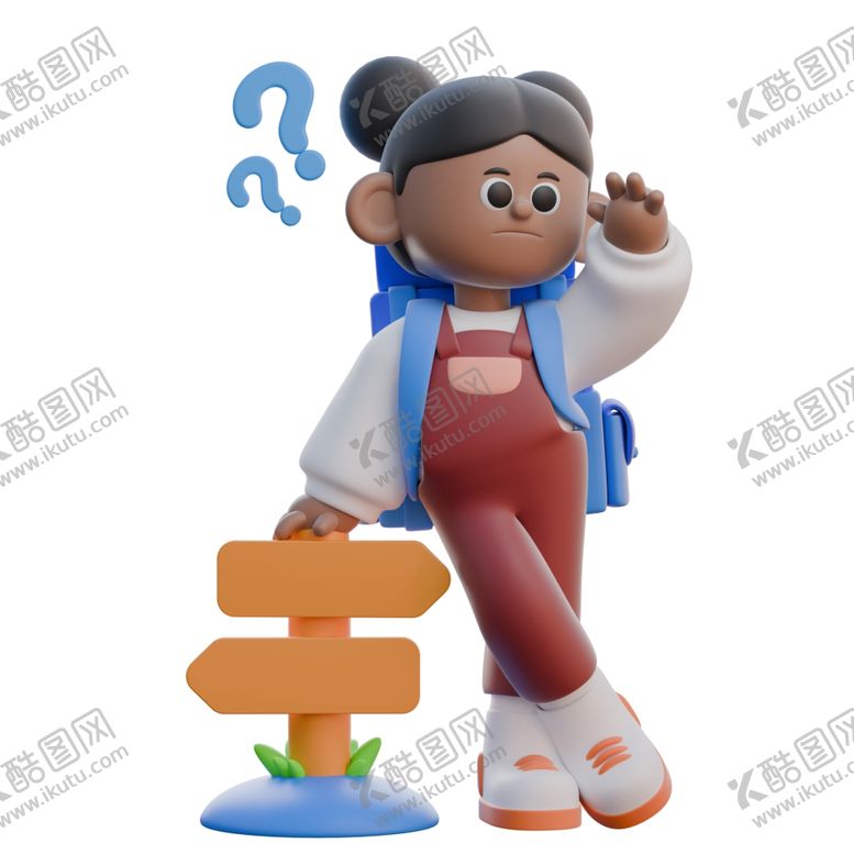 编号：62924001190500279147【酷图网】源文件下载-3D立体野营女孩