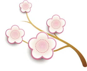花素材玫瑰边矢量插画乱
