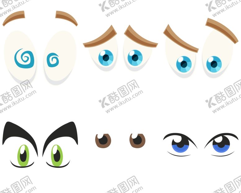编号：32988809092145585314【酷图网】源文件下载-卡通眼睛