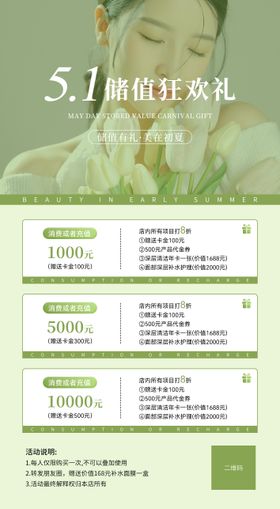美业五一充值活动方案海报