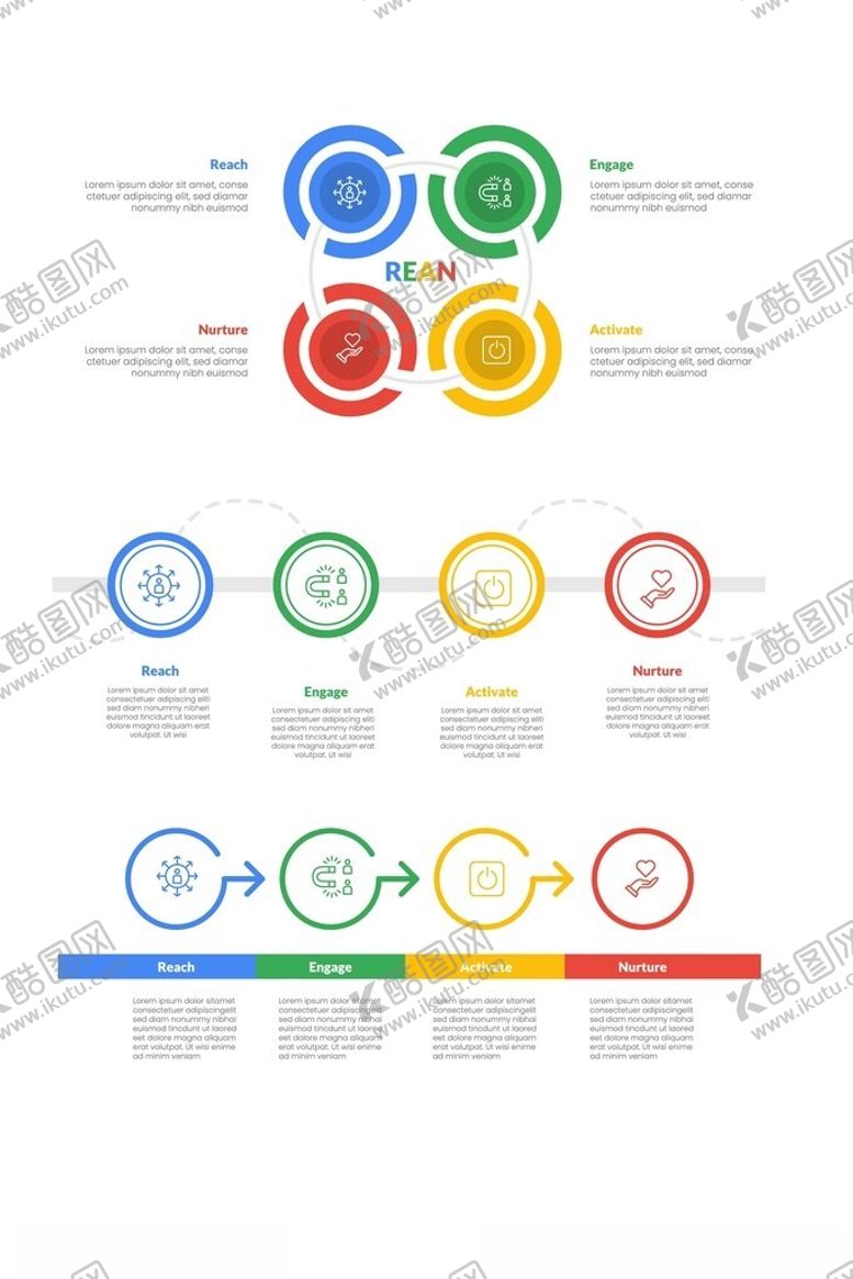编号：58876304242059515142【酷图网】源文件下载-多彩环形图表模板