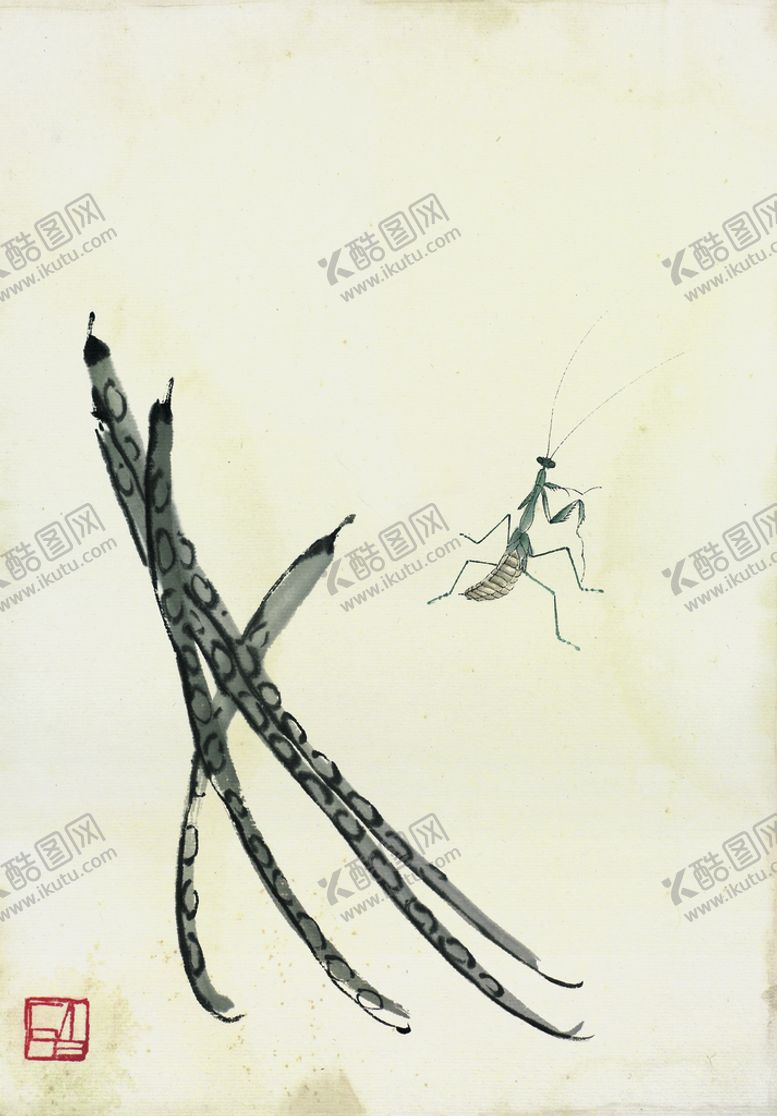 编号：47026909150117048796【酷图网】源文件下载-齐白石国画墙画中堂画