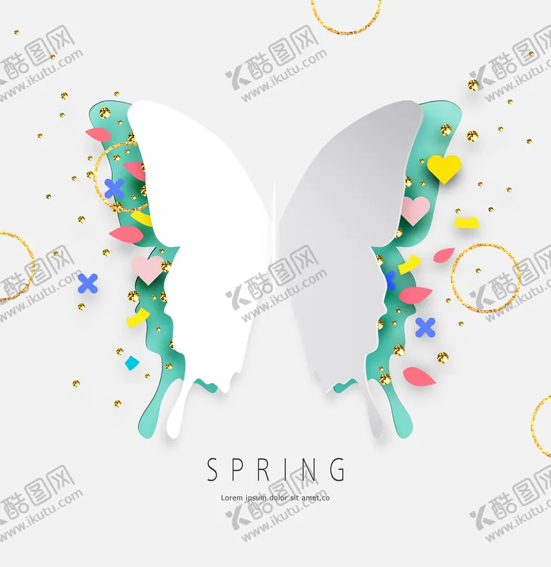 编号：23591809212334511738【酷图网】源文件下载-个性 简约 蝴蝶  剪纸 