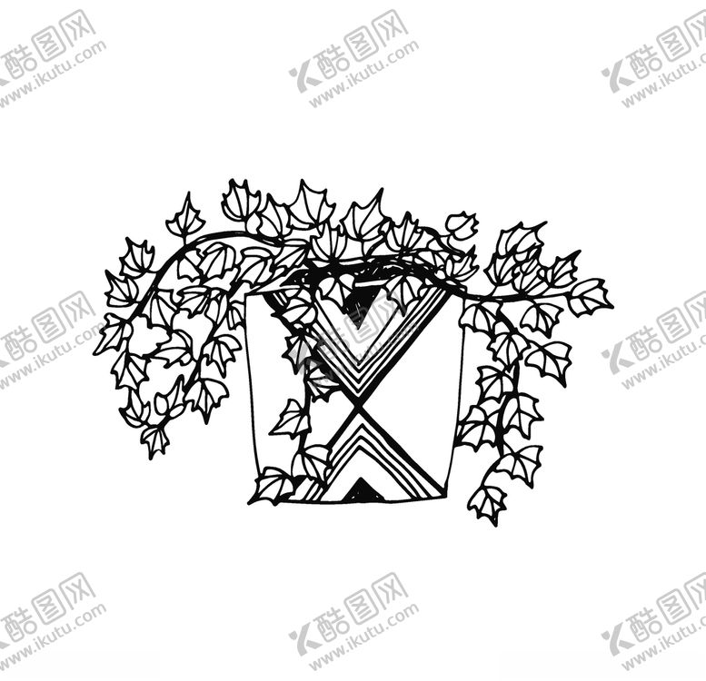 编号：25639307040031142566【酷图网】源文件下载-植物线条