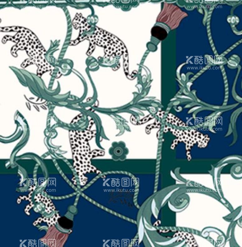 编号：89748911162028203250【酷图网】源文件下载-豹子 方巾