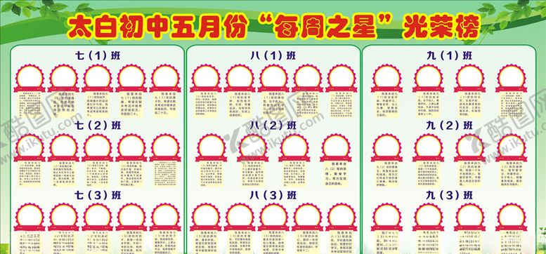 编号：79008307130508055594【酷图网】源文件下载-每周之星光荣榜