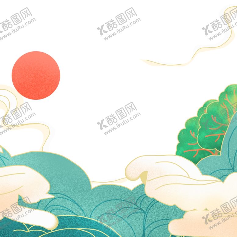 编号：67547010290706165666【酷图网】源文件下载-国潮纹理元素