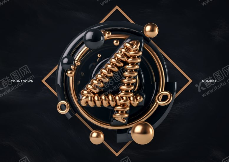 编号：76861309162353465287【酷图网】源文件下载-创意C4D数字艺术立体字体设计