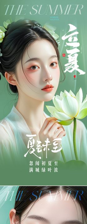 医美立夏夏至节气海报