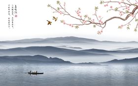 山水画水墨山水画意境山水画