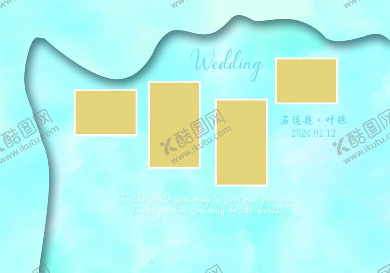 编号：25745210270917188696【酷图网】源文件下载-蓝色婚礼
