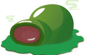 手绘青团插画图片