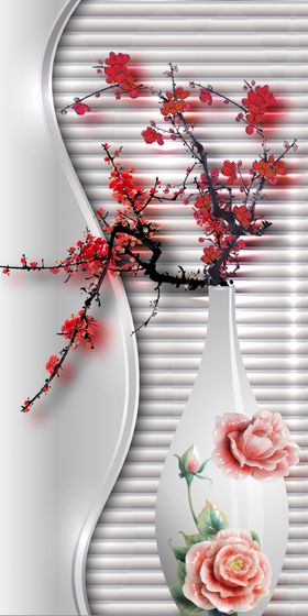 梅花窗帘纹路