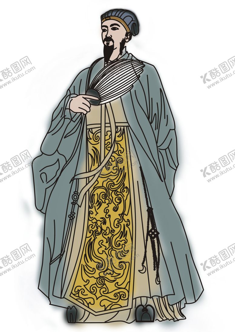 编号：99247610100106357610【酷图网】源文件下载-国学人物插画