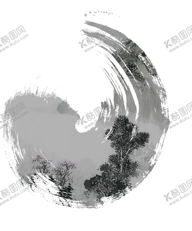 编号：49561106261353597976【酷图网】源文件下载-水墨山水笔刷