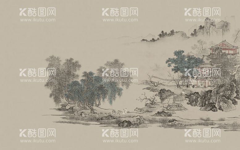 编号：62161402021834326711【酷图网】源文件下载-国风山水背景