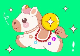 可爱梦幻小马插画