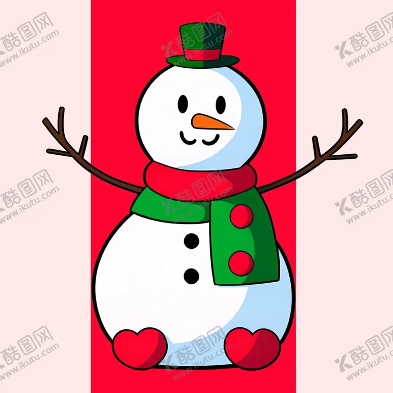编号：97317301260423522989【酷图网】源文件下载-手绘卡通可爱雪人