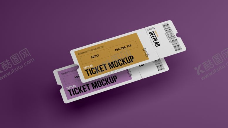 编号：28948110051436249722【酷图网】源文件下载-门票样机设计效果图